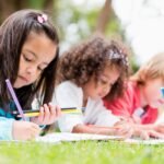 Children develop their skills through coloring