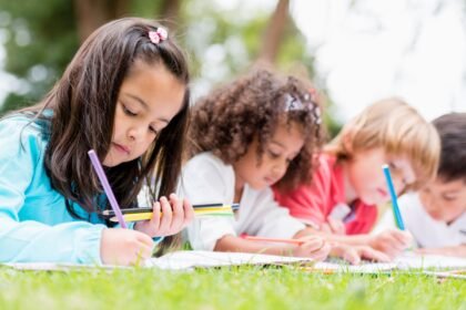 Children develop their skills through coloring