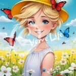 Butterflies - The Little Girl and Her Animal Friends