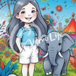 elephant-the-little-girl-animal-friends