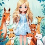 many-animals-the-little-girl-animal-friends